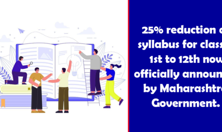 25% reduction of syllabus